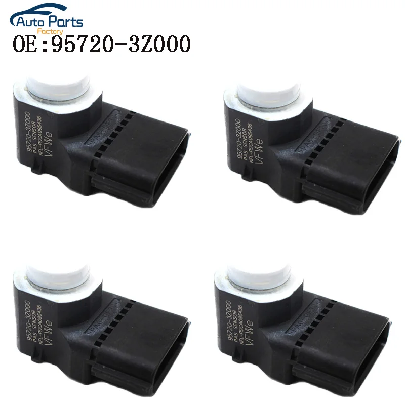 

4 PCS White Color PDC Parking Sensor For Hyundai i40 95720-3Z000 957203Z000 4MT006KCB 4MT006HCD 95720-2P500 957202P500