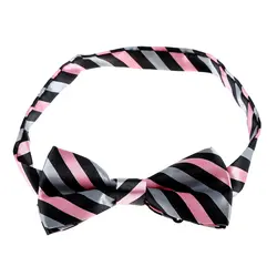 Новый черный и розовый и серый диагональные полосы шаблон галстук для Для мужчин