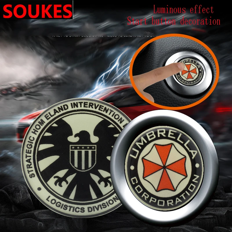 

2.8CM Metal Car Start Button Decoration Igntion Knob Sticker For Hyundai Tucson 2017 Solaris ix35 i30 Suzuki Swift Mitsubish ASX