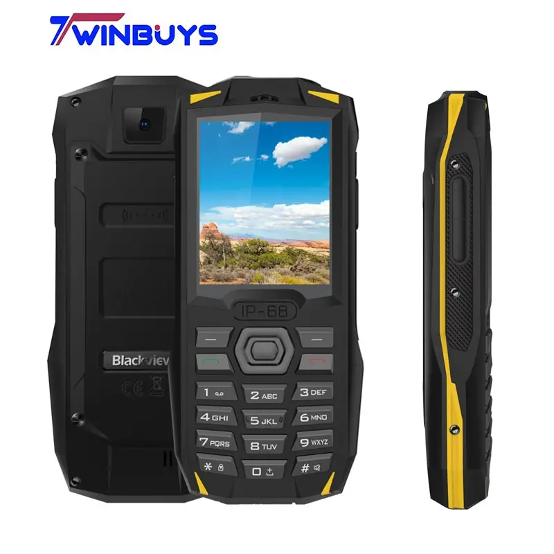 

Blackview BV1000 Dual SIM GSM Cellphones IP68 Tri-proof waterproof mobile Phones Russia Keyboard 2.4 inch FM Radio Torch 3000mAh
