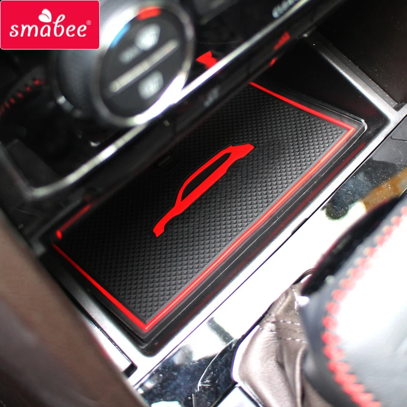 

smabee gate slot pad For Volkswagen TERAMON ATLAS Car Door groove mat on-slip mats Car decoration RED/BLACK
