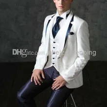Заказ Мужчины модные дизайнерские свадебные смокинг жениха ужин костюм куртки пальто Блейзер брюк(куртка+ штаны+ галстук+ жилет