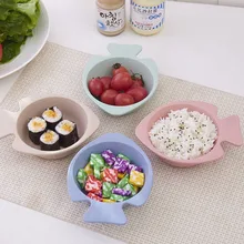 Мультяшная детская крышка для кормления, обучающая глубокая тарелка с ложкой, бинауральная детская посуда для кормления, Детская силиконовая миска для детей