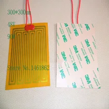 300*300 мм 48 в 90 Вт силиконовый нагреватель, гитары Repare/Cutaway Отопление/тепловое одеяло 3 м клейкая основа пленка каптон нагреватель Электрический