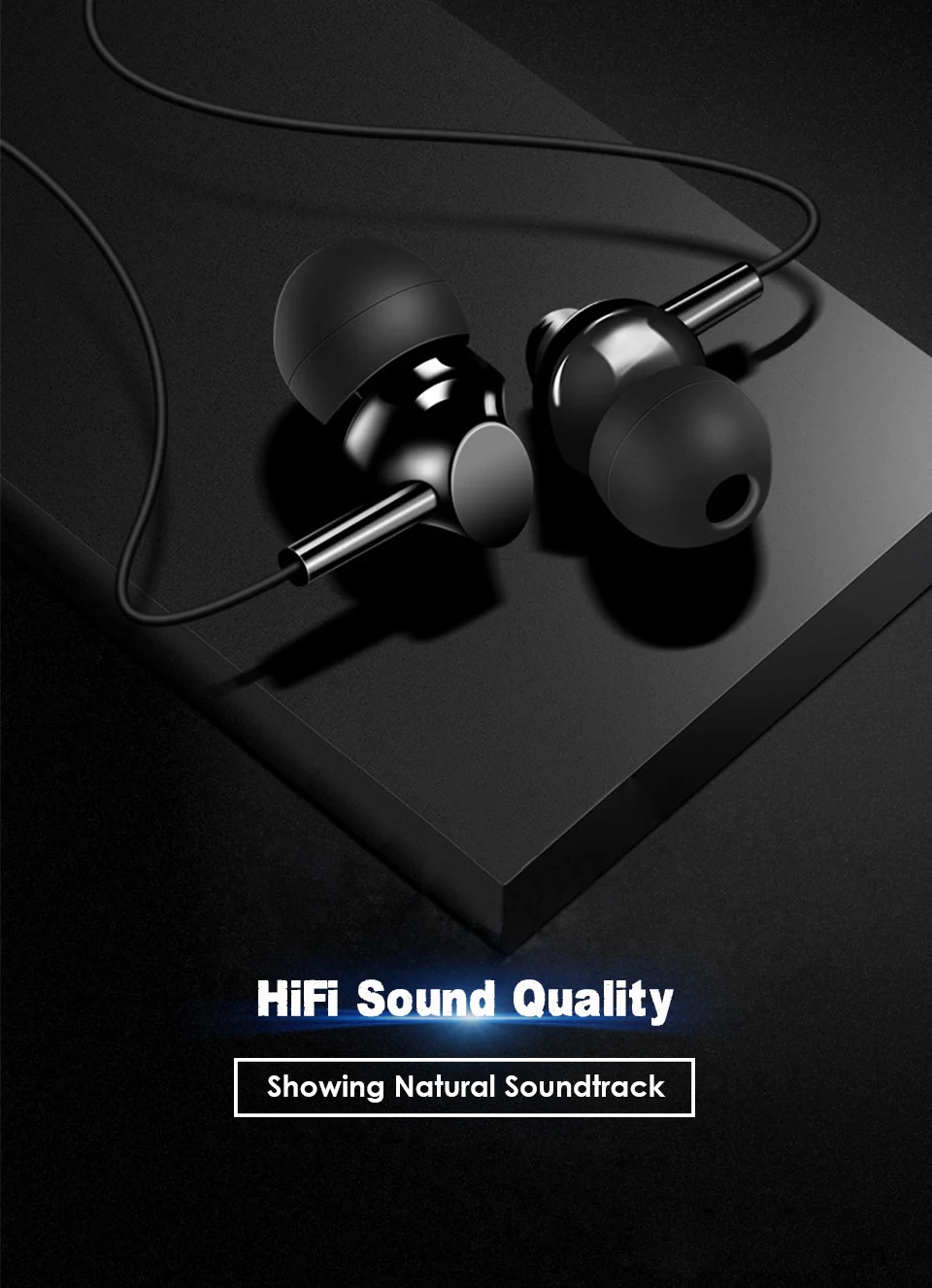 Earphones with microphone 3.5mm sports earphone running bass stereo earphones with microphone for iphone mobile phone (1)
