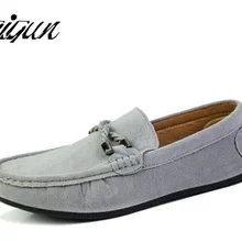 Парусиновая обувь высокого качества для Для мужчин дышащие модные повседневные Лоферы обувь c плоской подошвой для вождения Для Мужчин's Повседневное обувь
