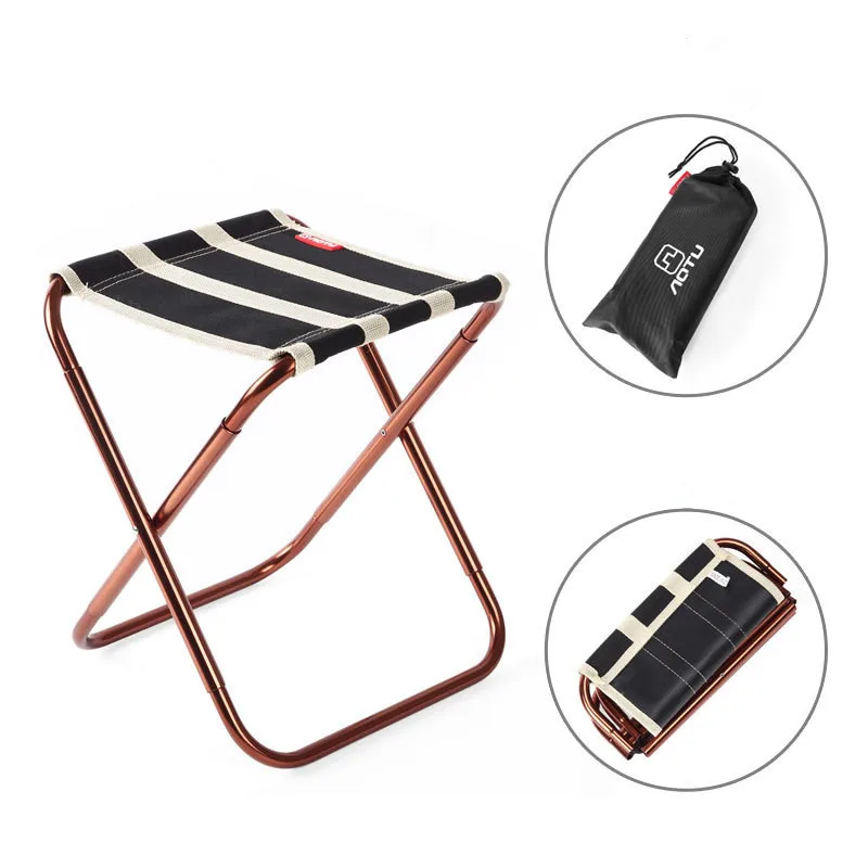 

2 Colors Lightweight Outdoor Fishing Chair Portable Folding Backpack Camping Oxford Cloth Foldable Picnic Fishing Chair with Bag