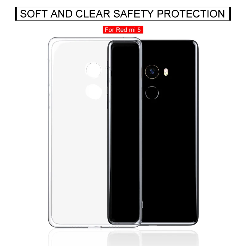 Ultra Thin Transparent Silicone Cover Case For Xiaomi Redmi 5 Plus 5A 6 Pro 6A S2 4 4A 4X Note 4 4X 5 5A Pro Clear Soft Case Bag
