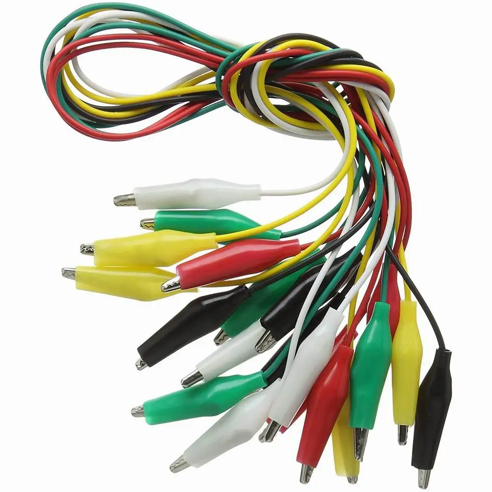 

New 10pcs/Lot Alligator Clips Electrical DIY Test Leads Alligator Double-ended Crocodile Clips Roach Clip Test Jumper Wire