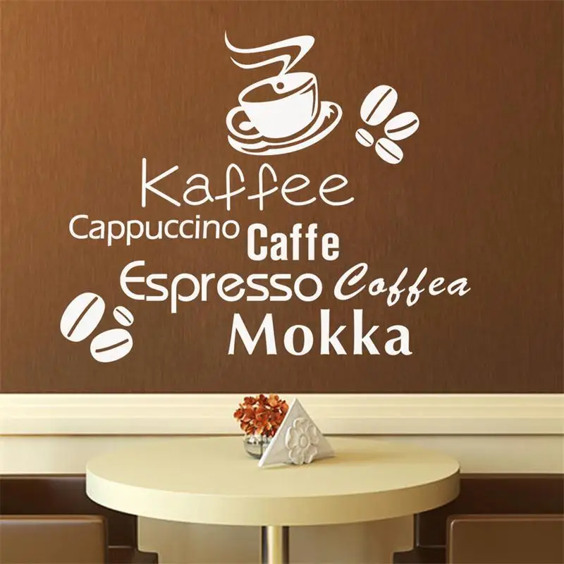 Moda Kaffee Capuchino Caffe Letras Pegatinas De Pared Hogar Cafe Tienda Cocina Decoracion Diy Calcomanias Vinilo Impresion Decorativa Poster Fashion Poster Poster Fashionstickers Home Aliexpress