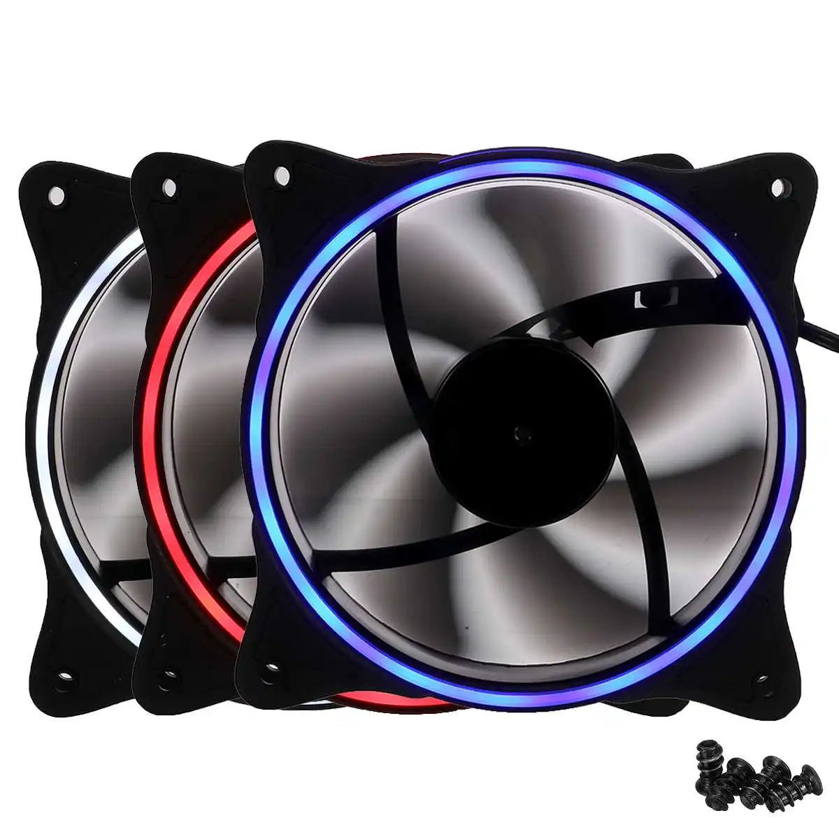 

120mm Desktop PC Computer Cooling Fan Silent LED Fan Cooling Heatsink Cooler 12V DC 3Pin IDE 4pin CPU Heatsink Cooler Radiator