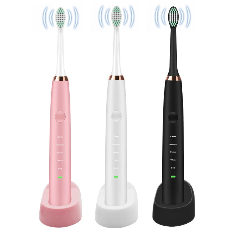 

KANGTU Ultrasonic Wireless Induction Electric Toothbrush For Adult Children 5 Cleaning Modes Usb Charging Gingival Nursing