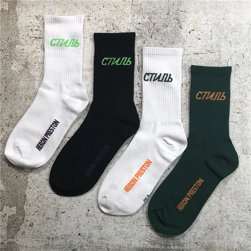 

Heron Preston CTNNB Men Women Socks Kanye West Cotton Casual Happy Hip Hop High Street Funny Harajuku Mens Gift Skateboard Crew