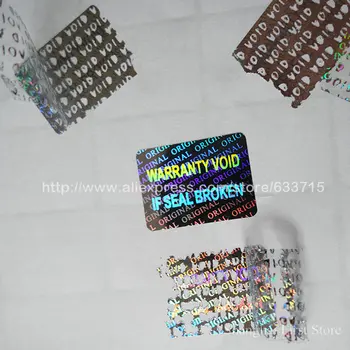 

15*20mm ,silver, Leave"VOID"if removed! USD12.8/350 pieces laser Hologram Tamper Proof Security Warranty Void Sticker Label Seal