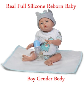 

20inch 50cm realistic boy doll reborn full body silicone reborn babies dolls for children gift bebe alive reborn bonecas