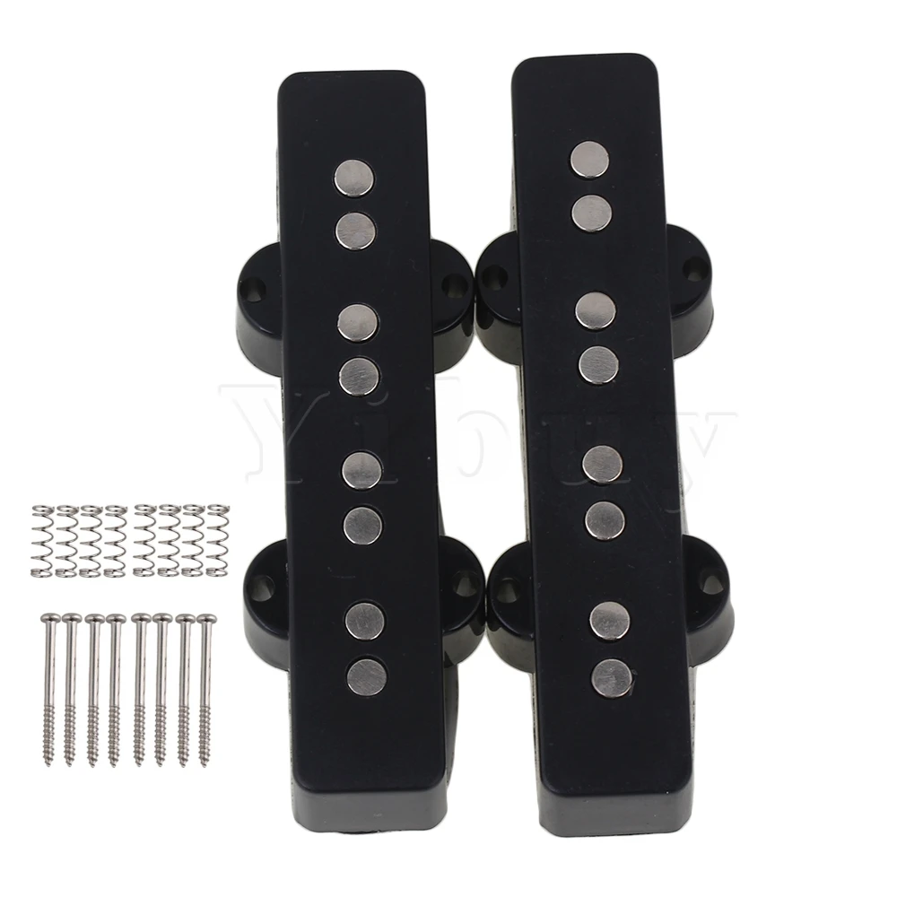 

Yibuy 1 Set of 4 String Open Pickups For Bass Guitar Black