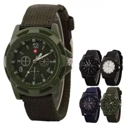 Горячие продаж солдатом военной Армейский зеленый циферблат Армия Спорт Стиль кварцевые наручные часы Dropshipping 2018