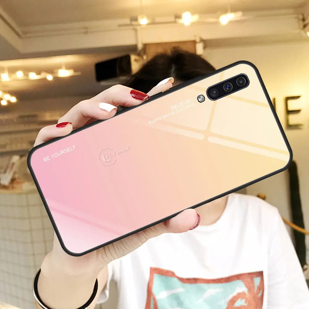 Gradient-Aurora-for-Samsung-Galaxy-A50-2019-A505-A505FD-A505F-DS-Tempered-Glass-Back-Case-SM(3)