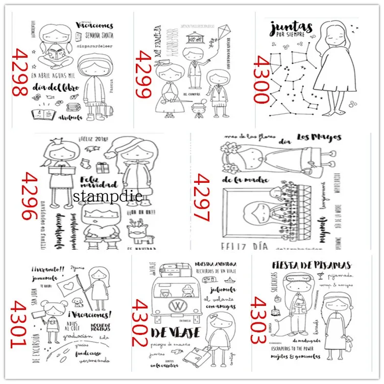 

animals Transparent Clear Stamps for DIY Scrapbooking/Card Making/Kids Christmas Fun Decoration Supplies