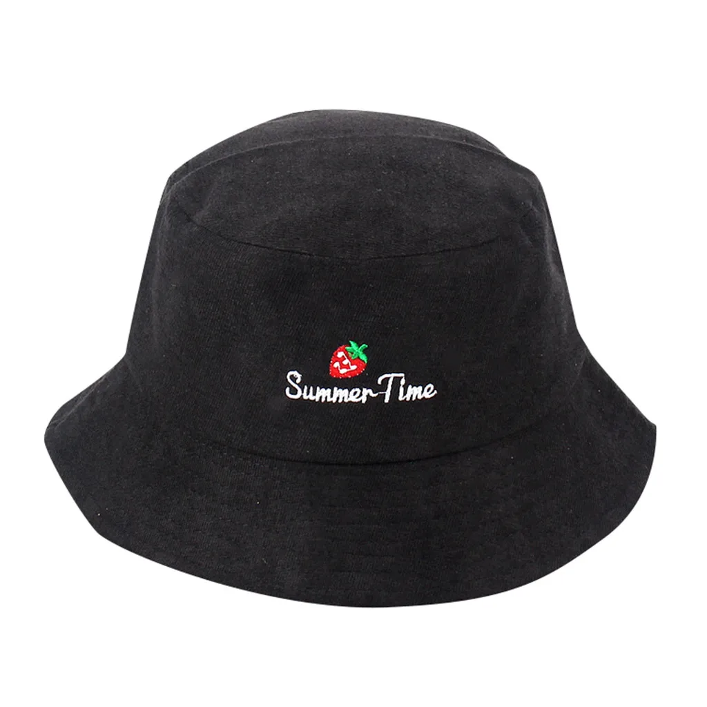 Feitong Sun Cap Adult Women Men Strawberry Corduroy Fisherman Hat Sunscreen Outdoors Chalas De Verano
