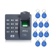 Digital electric RFID reader finger scanner code system biometric recognition fingerprint access control system X6+10pcs keyfobs