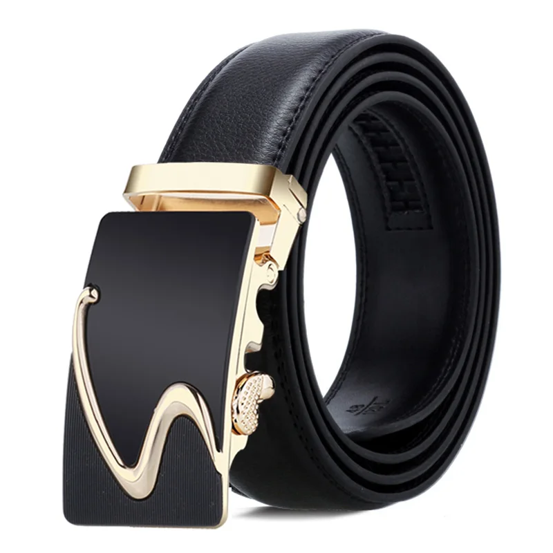 

New Design Genuine Leather Strap Male Belt Automatic Buckle Belts For Men Fashion Style Waistband Original Brand
