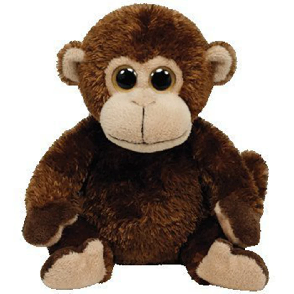 

Pyoopeo Ty Beanie Babies 6" 15cm Vines the Monkey Plush Regular Soft Stuffed Animal Collection Doll Toy with Swing Tag