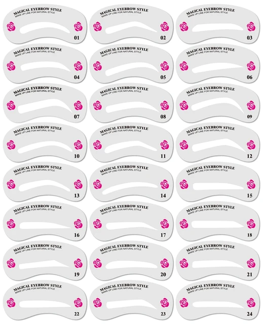 pochoir sourcil réutilisables pour les sourcils, 24 styles – Image 2