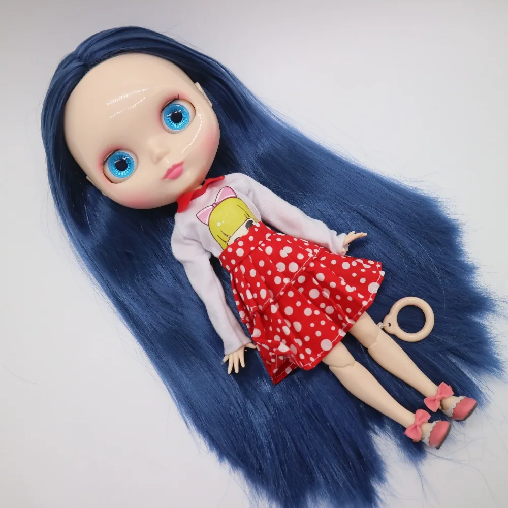 Обнаженная кукла Blyth, шарнир тела, голубые волосы, модная Кукла, Заводская кукла, подходит для DIY 0730