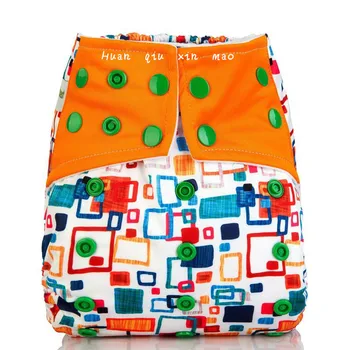 

1PC Reusable Waterproof AIO All In One Cloth Diaper Baby Nappy with 1pcs layers Microfiber Inserts diaper cover