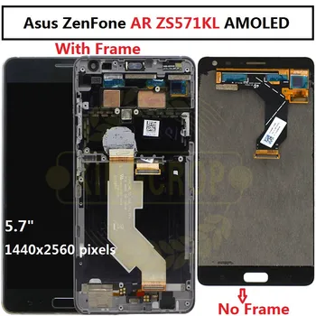 

New Original 5.7'' 1440x2560 For ASUS ZS571KL Display For Zenfone AR Screen LCD Display Assembly with Frame Replacement parts