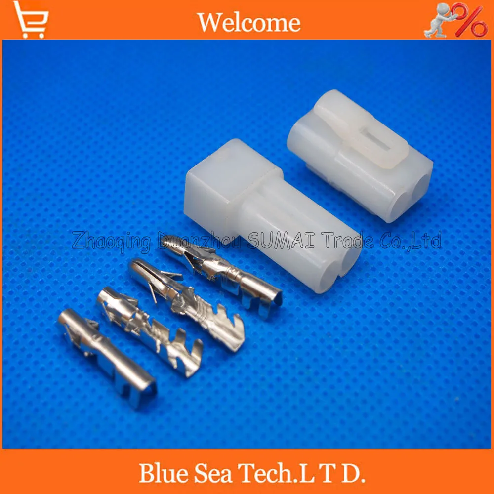 20 sets 2 Pin 3.5mm male&female car plug, Auto electrical connector for