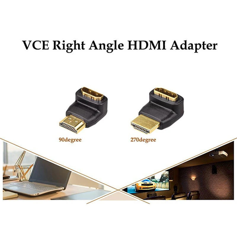 HDMI Кабельные адаптеры-конвертеры 270/90 градусов HDMI штекер HDMI Женский для 1080P HDTV кабель адаптер конвертер удлинитель