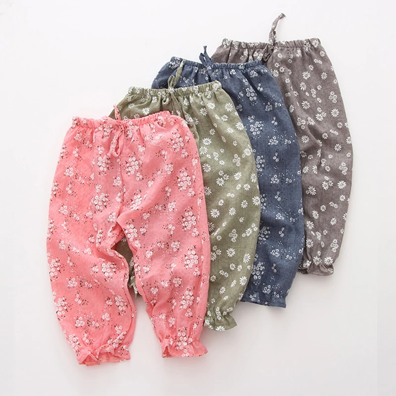 Fashion Toddler Girl Pants Floral Kids Long Trousers Brand Toddler