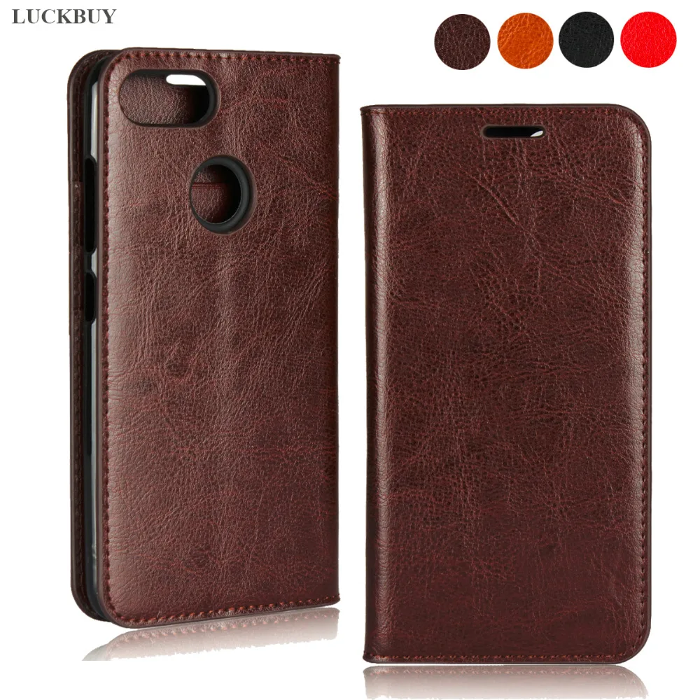 LUCKBUY классический деловой Чехол книжка Crazy Horse из натуральной кожи Для Zenfone Max Plus M1