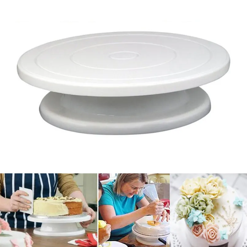 

Turntable Baking Tool Round Cake Stand DIY Plastic Cake Plate