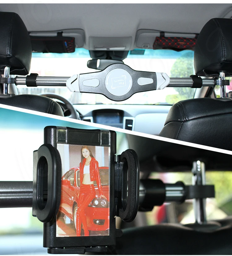Аутентичные алюминиевые автомобильные подставка для планшета для Ipad держатель планшета Автомобиля Заднее Сиденье Подголовник крепление