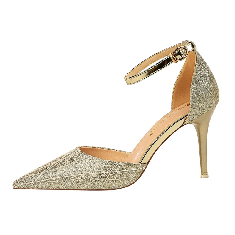 ANMAIRON 2019 Basic Super High Thin Heels Women Heels Pointed Toe Party Buckle Strap Women Sexy Solid Shoes Size 34-40 LY1814 ANMAIRON 2019 Basic Super High Thin Heels Women Heels Pointed Toe Party Buckle Strap Women Sexy Solid Shoes Size 34-40 LY1814