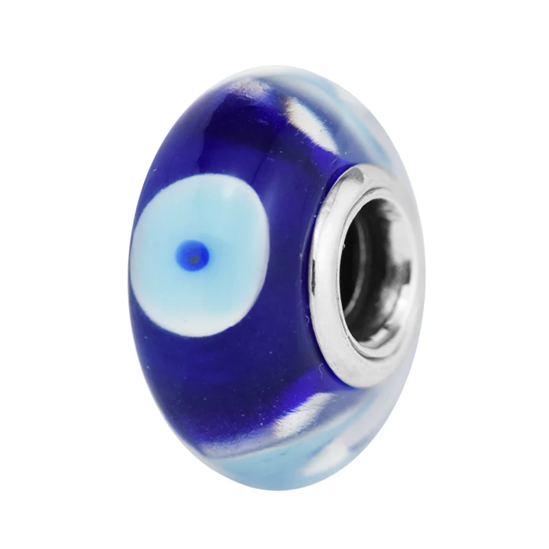 

DIY Fits for Pandora Charms Bracelets Evil Eye Murano Glass Beads 100% 925 Sterling-Silver-Jewelry Free Shipping