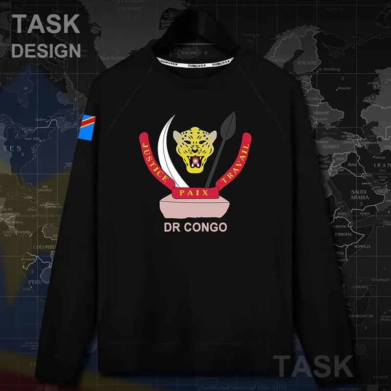 DR Congo COD DRC DROC Congo-Kinsha, мужская толстовка с капюшоном, пуловеры, толстовки, пальто, Мужская толстовка, уличная одежда, спортивный костюм 20 - Цвет: roundneck-black