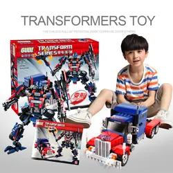 2019 Новые 25 см автомобильные деформационные роботы Optimus Prime ОСА Пазлы для детей для вставки строительных блоков игрушки