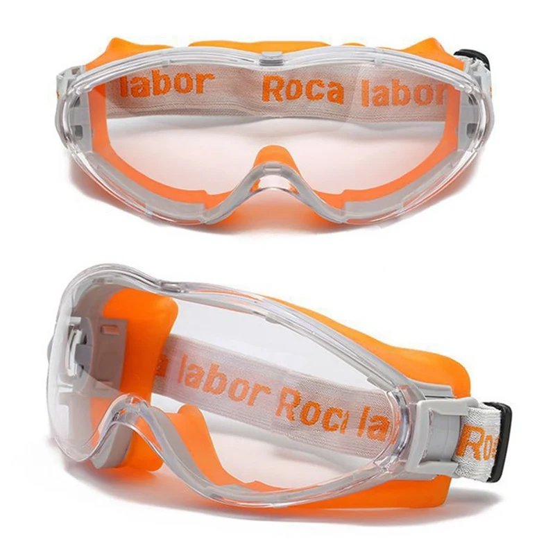 Защитные очки модные оранжевые Спортивные ветрозащитный для езды прозрачные очки анти-химические брызги рабочие защитные очки
