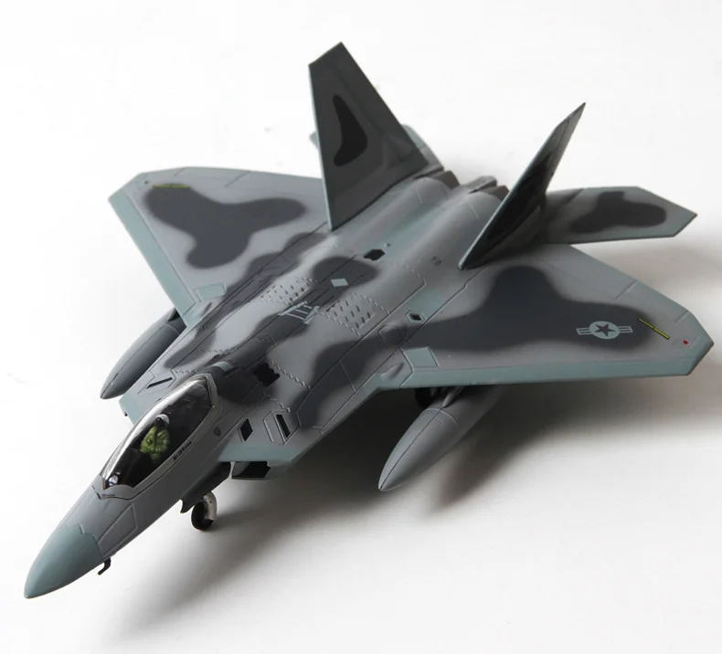 1:100 F22 Истребитель модель сплава F-22 Amertica Raptor малозаметный истребитель моделирование готовой литья под давлением военная модель