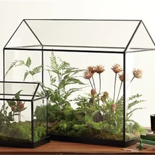 Классный Мини ручной работы Настольный стеклянный зеленый дом, маленький арочный теплица Wardian чехол миниатюрный пейзаж садовый террариум
