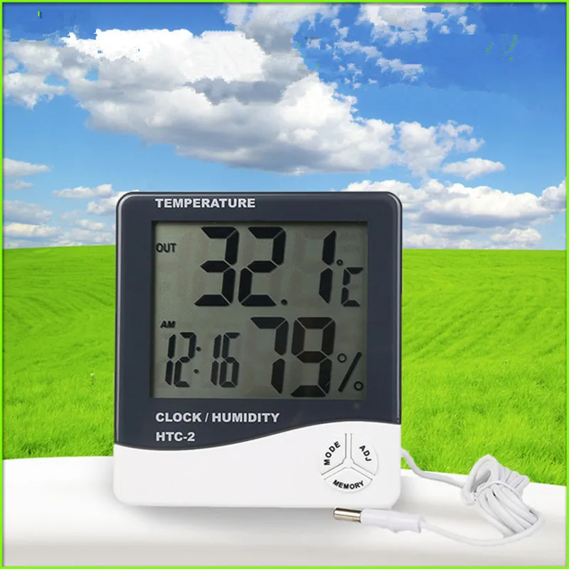 10PC HTC 2 Indoor Room Digital Thermometer Hygrometer Electronic