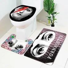 3pcs Set Fornasetti Toilet Bath Mats Toilet Lid Cover Rug Non-Slip Absorbent Bathroom Floor Mat Flannel Toilet Rug Bath Mat Set 3pcs Set Fornasetti Toilet Bath Mats Toilet Lid Cover Rug Non-Slip Absorbent Bathroom Floor Mat Flannel Toilet Rug Bath Mat Set