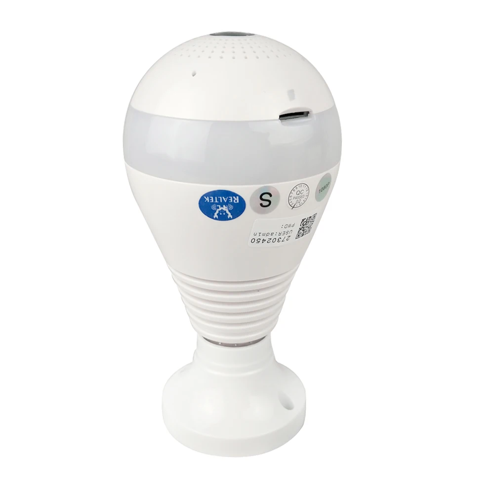 960P 360 Degree Wireless Wifi IP Camera Bulb Light Smart Home CCTV 3D VR Camera 1.3MP Home Security Panoramic FishEye Cameras