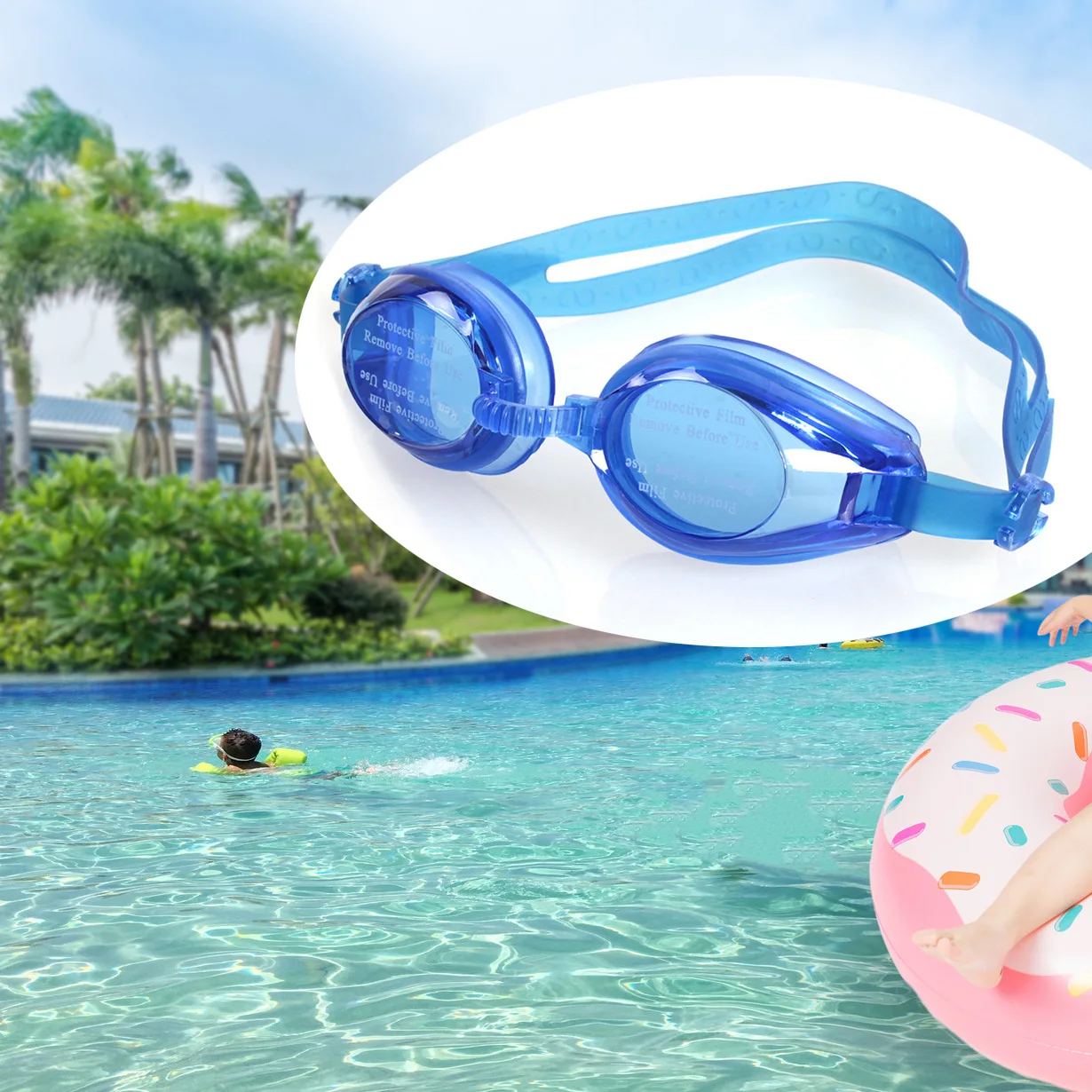 Регулируемые Профессиональные очки для плавания Очки для плавания защищают детские глаза водонепроницаемый силикон с затычками для ушей