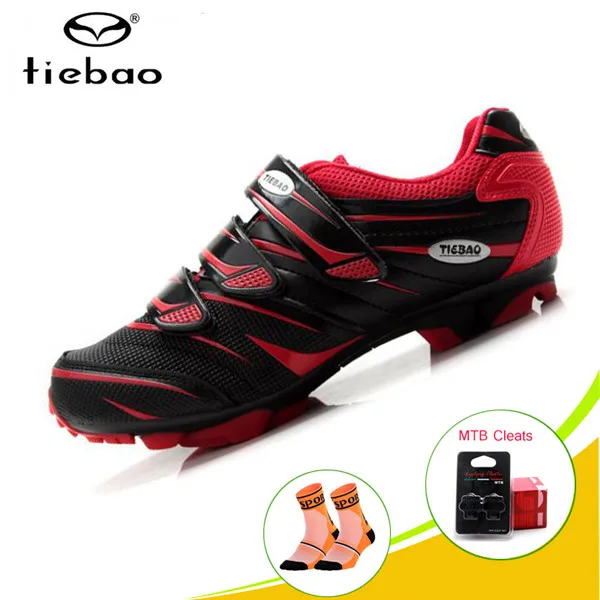 Tiebao zapatillas ciclismo mtb велосипедная обувь pedales bicicleta mtb triatlon мужские и женские дышащие самоблокирующиеся спортивные кроссовки - Цвет: Cleats for 816A R