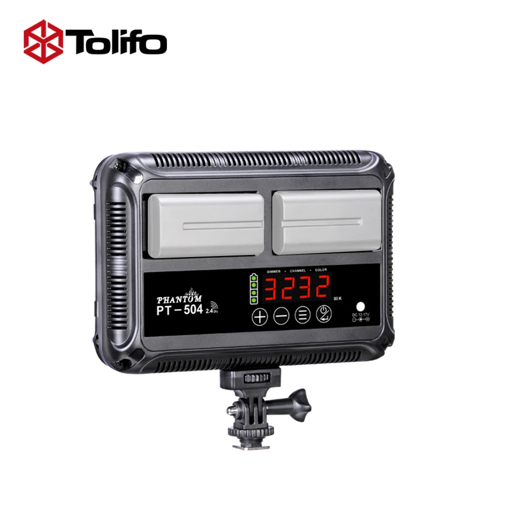 Tolifo Pt 504b 504 светодиодный Bi Color LED светильник Панель Светодиодный ным дисплеем 2 4G